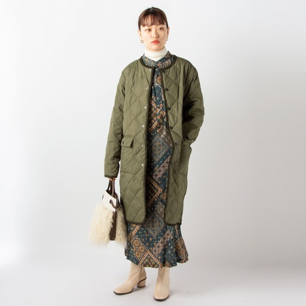 ◇【ＷＥＢ限定】【ＴＡＩＯＮ／タイオン】 パイピングクルーネックロングダウンコート | ノーリーズ(NOLLEY'S) |  1-0205-5-08-073 | ファッション通販 マルイウェブチャネル