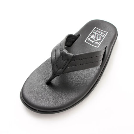 アイランドスリッパ サンダル ISLAND SLIPPER レザーサンダル BLACK 