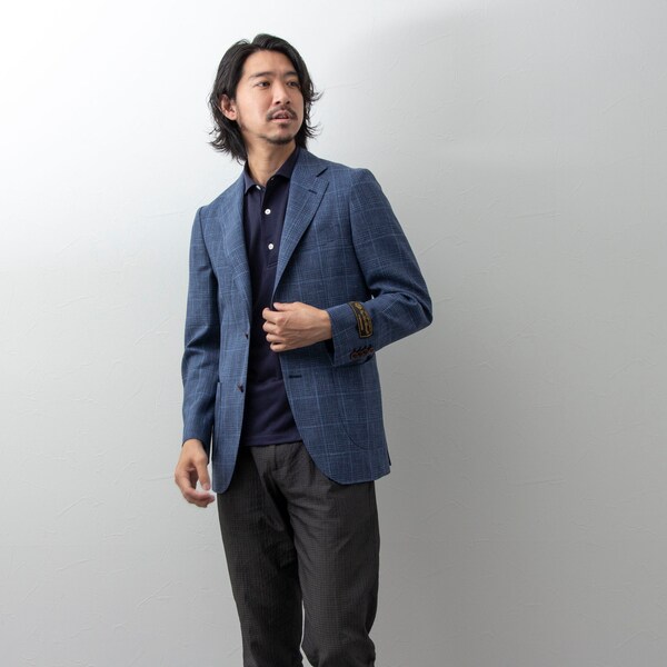美品 Le Chic ルシック テーラードジャケット ヘリンボーン グレー S 