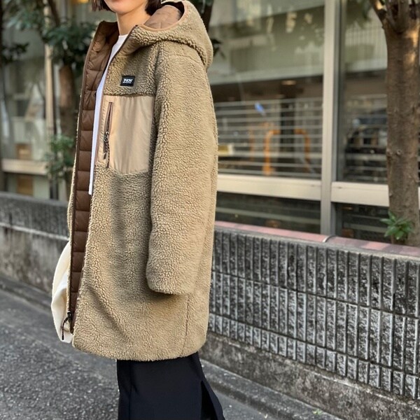 ◇【WEB限定】【TAION/タイオン】別注ボアフードリバーシブルダウン