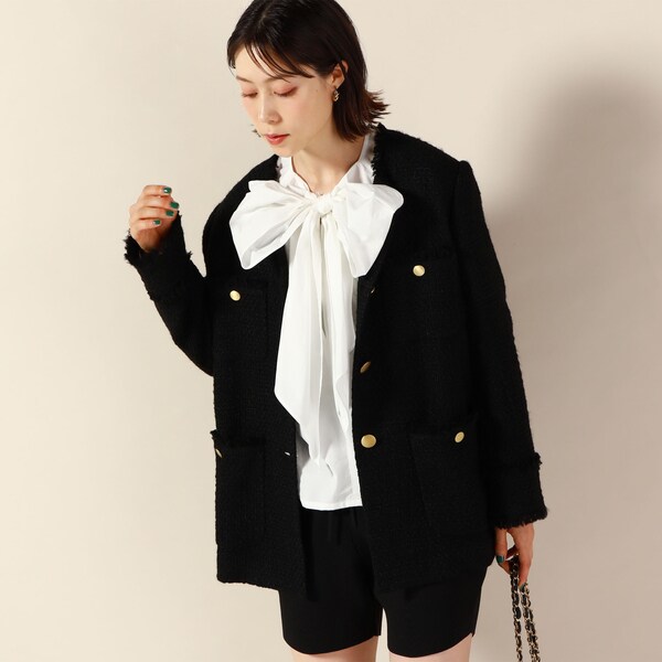 【新品未使用(試着のみ)】NOLLEY’S フワフワクルーネックジャケット NOLLEY'S フワフワクルーネックジャケット 手洗い可 - メルカリ