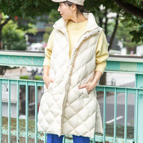 ◇【WEB限定】【TAION／タイオン】別注ダイヤキルトダウンジレ 