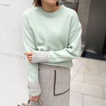 ◇【WEB限定】カシミヤブレンドクルーネックプルオーバーニット 