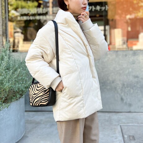 ◇【WEB限定】ライトタフタダウンショールカラージャケット  