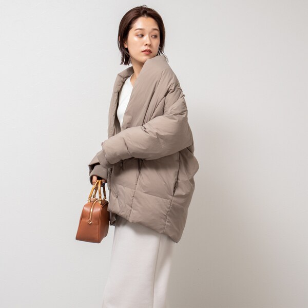 ◇【WEB限定】ライトタフタダウンショールカラージャケット