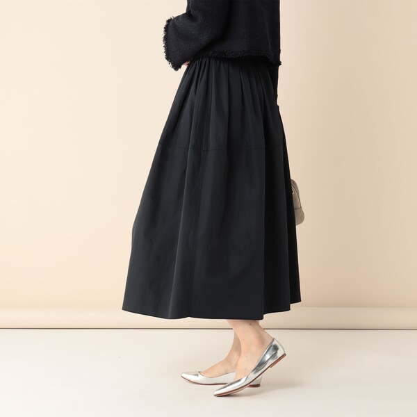 【NOLLEY'S】ウォッシャブル タフタ ベルシルエット スカート NOLLEY'S（ノーリーズ）の「ウォッシャブルタフタベルシルエット