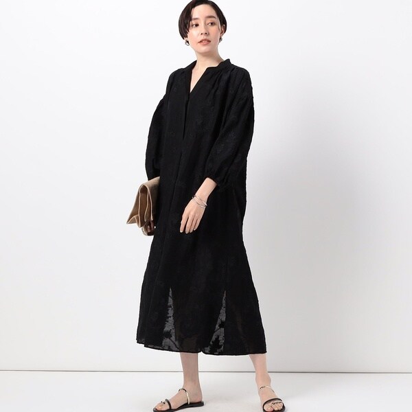 NOLLEY’S WEB限定 カットジャガード シャツワンピース ノーリーズ NOLLEY'S（ノーリーズ）の「◇【WEB限定】カットジャガード