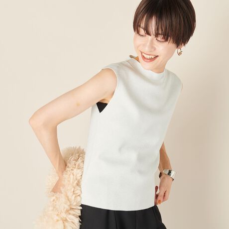 新品】23AW マーガレットハウエル カシミヤ混 モックネック ニット 