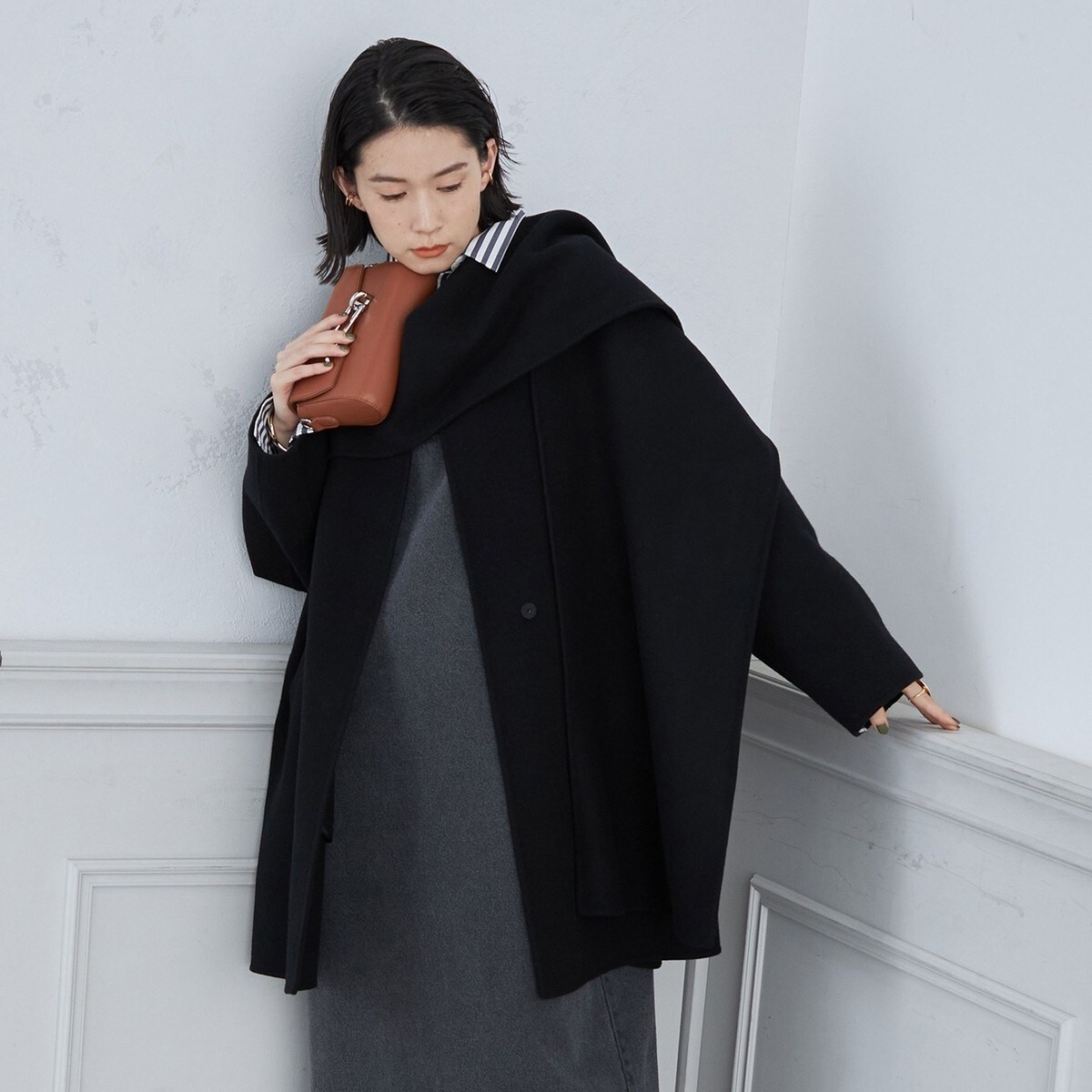◇【WEB限定】ダブルクロス・リバーショートコート | ノーリーズ