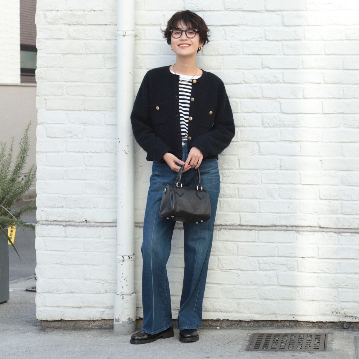 飯豊まりえさん着用＞《手洗い可能》フワフワクルーネックジャケット