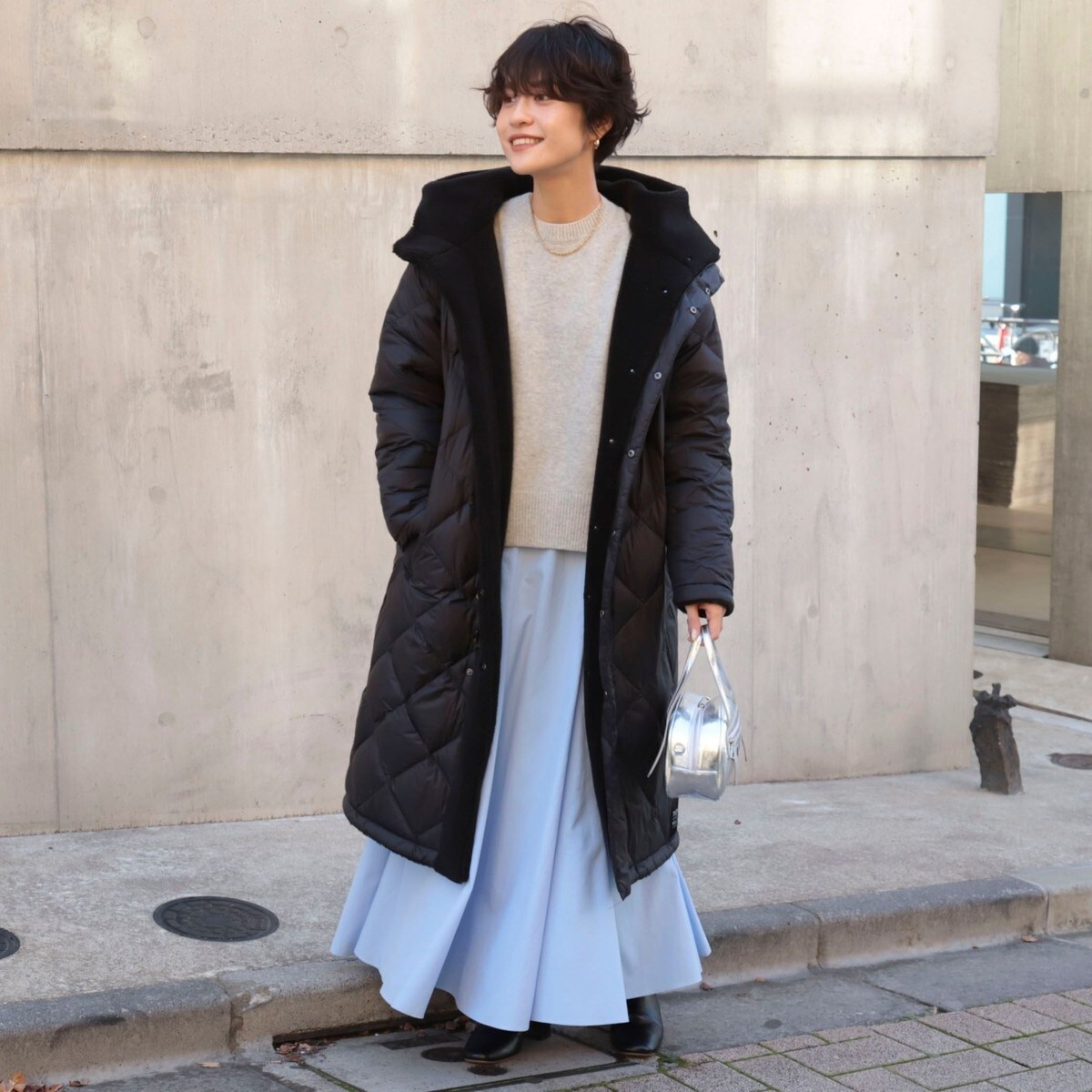 ◇【WEB限定】【TAION/タイオン】別注ダイヤキルト×ボアロングダウン