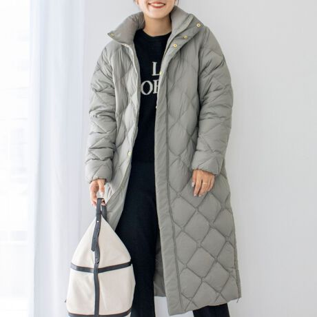 ◇【WEB限定】【TAION/タイオン】別注ダイヤキルトロングダウン 