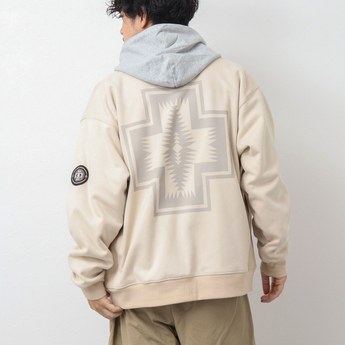 PENDLETON/ペンドルトン】Suede fleece Crewneck Zip BZ-