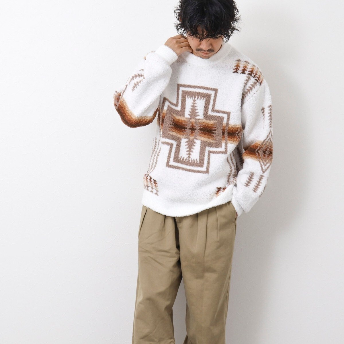 PENDLETON/ペンドルトン】Double Jacquard Crewneck Pullove