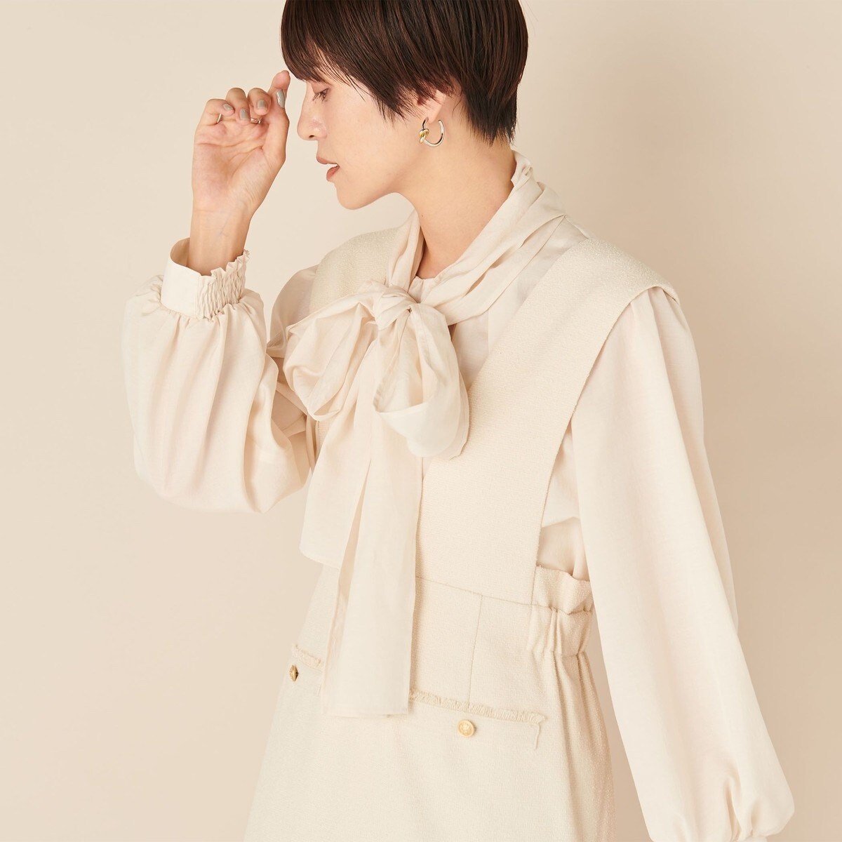 NOLLEY'S 2WAYシアーリボンブラウス【美品】 2WAYシアーリボンブラウス | ノーリーズ(NOLLEY'S) | マルイウェブチャネル