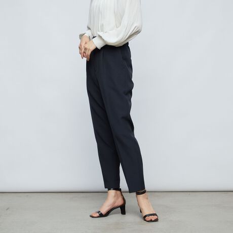 セットアップ対応》ウォッシャブルソフトダブルクロステーパードパンツ  