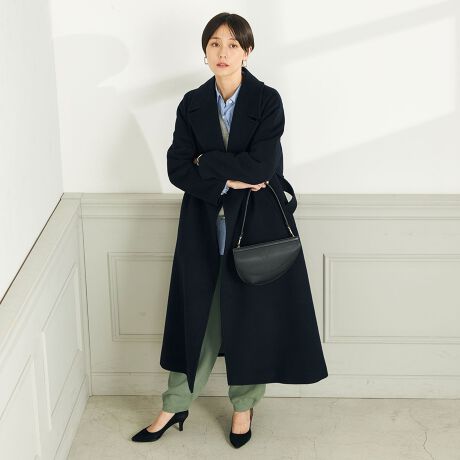 ◇【WEB限定カラーあり】アンゴラビーバーベルテッドコート 
