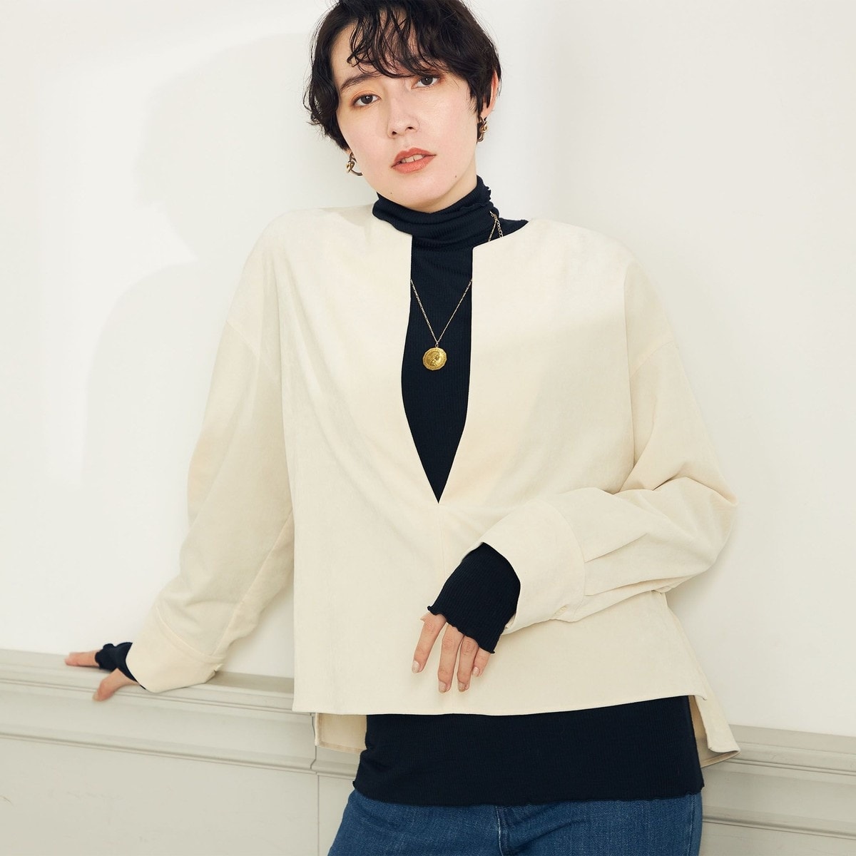 別珍キーネックプルオーバーシャツ | ノーリーズ(NOLLEY'S) | マルイ