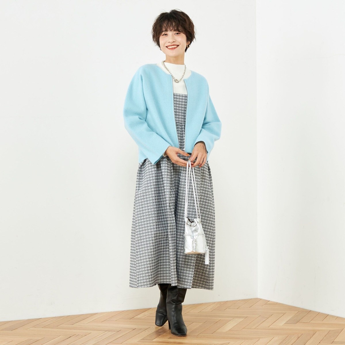 強縮ジップアップカーディガン | ノーリーズ(NOLLEY'S) | マルイウェブ