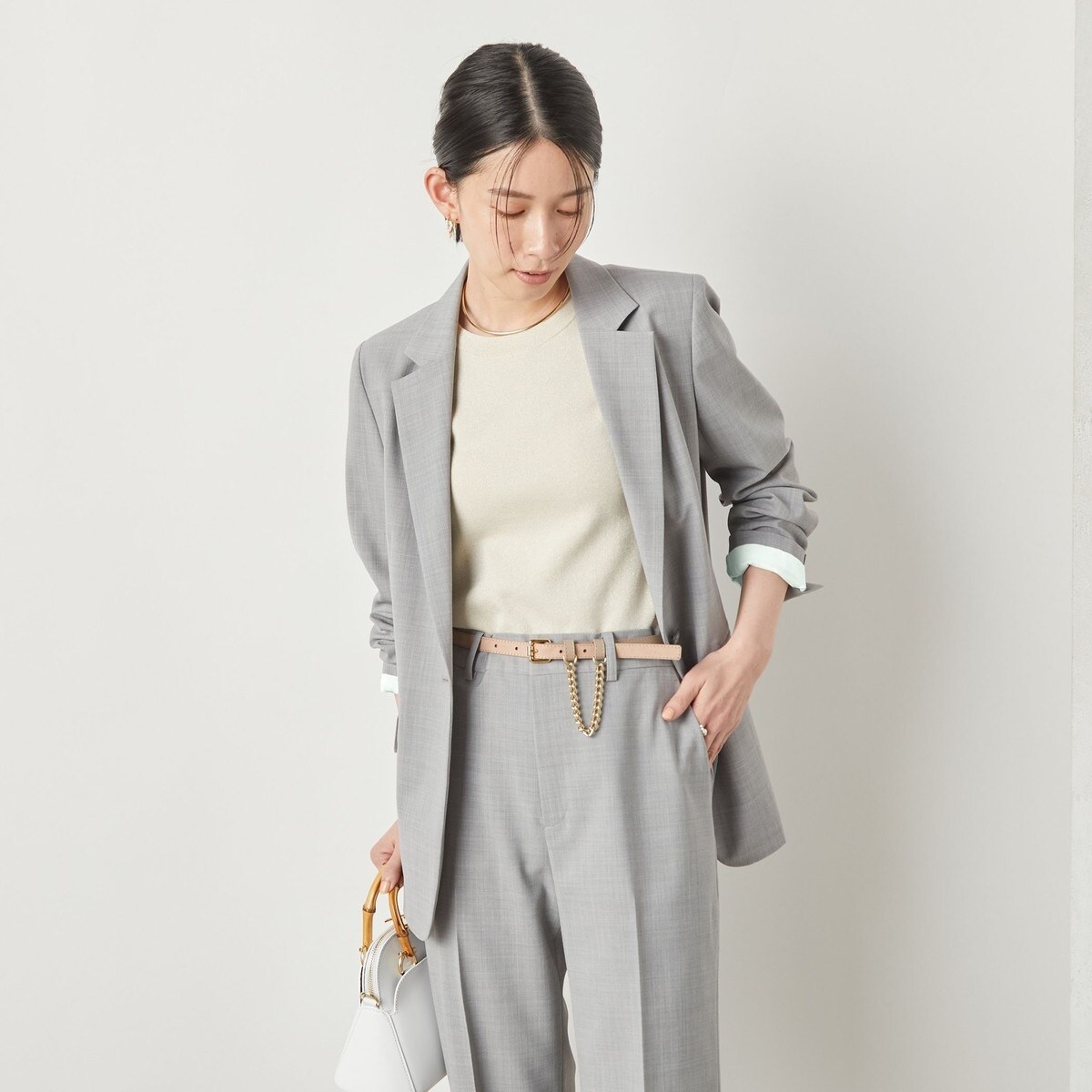 セットアップ対応》ウォッシャブルトロテーラードジャケット