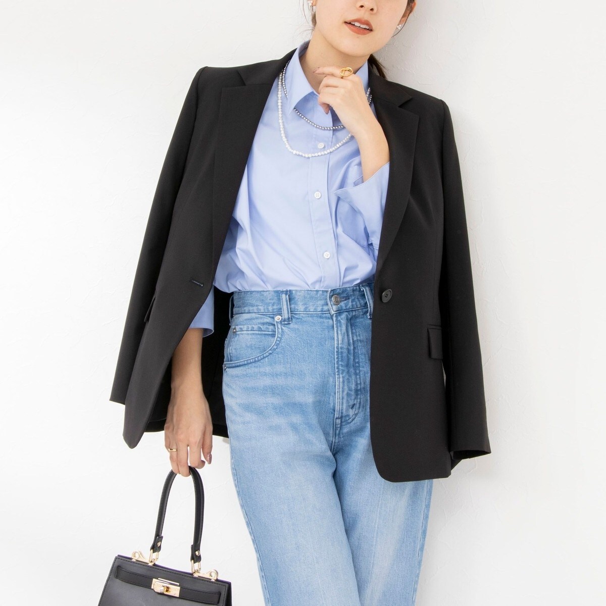 【新品】ノーリーズ ウォッシャブル トロ テーラードジャケット きれいめ 黒 セットアップ対応》ウォッシャブルトロテーラードジャケット