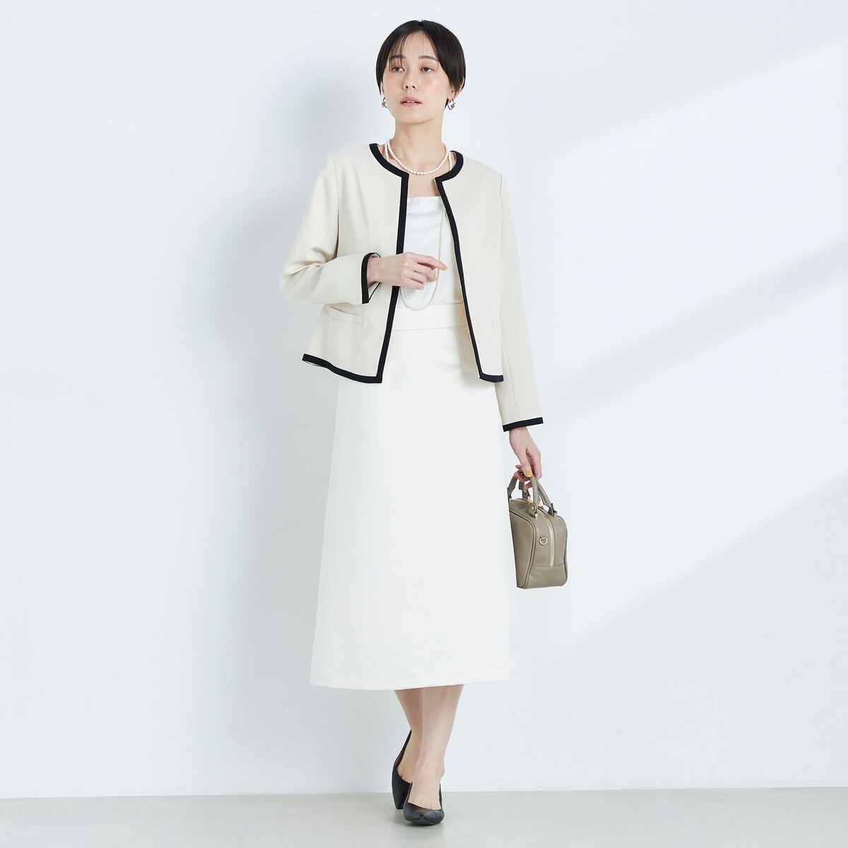 ◇【WEB限定】配色ノーカラージャケット | ノーリーズ(NOLLEY'S