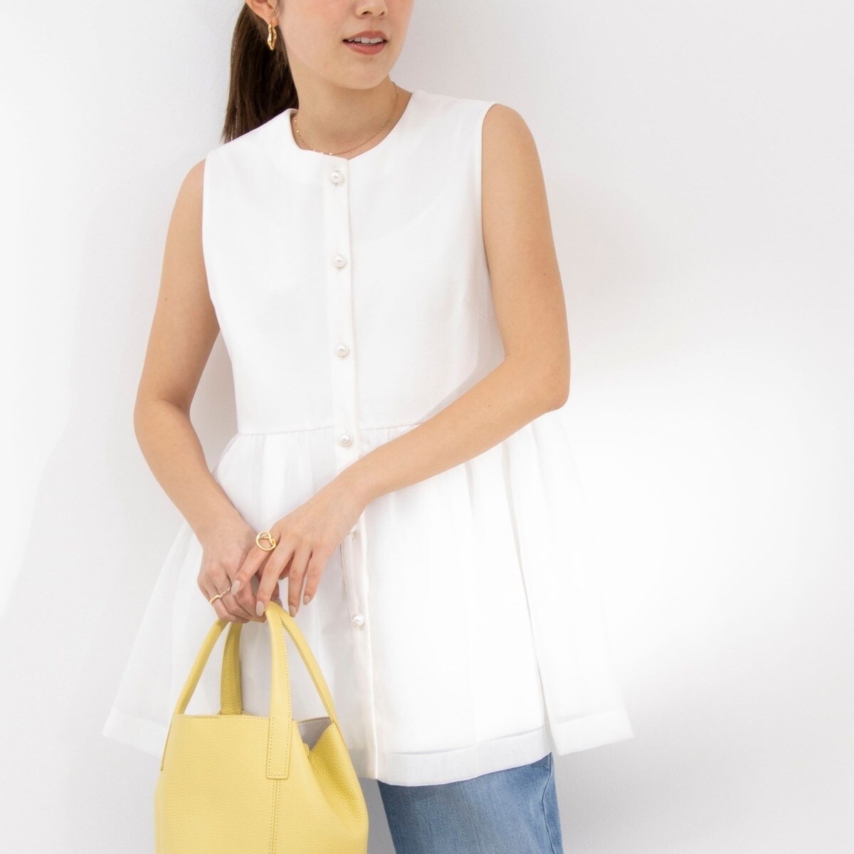 新品未使用・完売品・24SS✨NOLLEY'S　パール付きカットジレ　WEB限定 NOLLEY'S⚫︎24SSパール付きカットジレ⚫︎WEB限定 - メルカリ