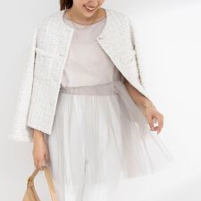 2WAYチュール ノースリーブブラウス