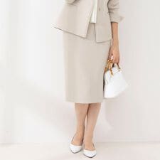《セットアップ対応》撥水ダブルクロスサイドスリットスカート