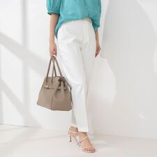 ウォッシャブル美脚オックスパンツ