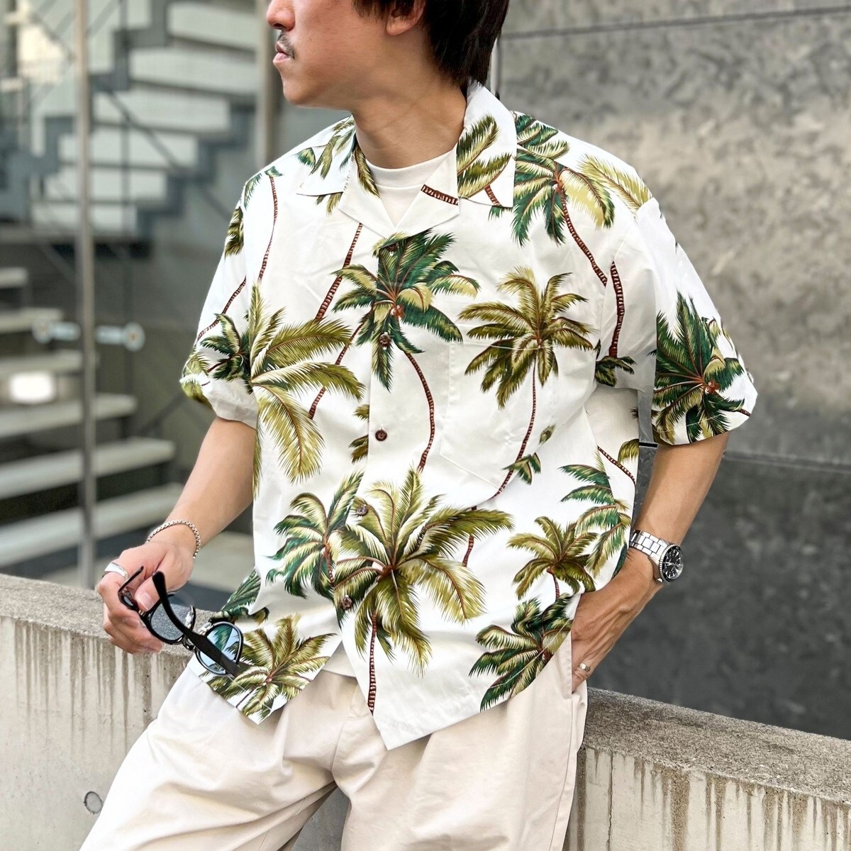Hilo Hattie/ヒロハッティ】別注アロハシャツ ヤシの木 PALM TREE