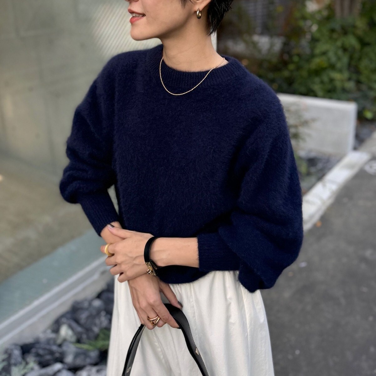 海外から輸入 ヘアリーモックネックプルオーバーニット | ノーリーズ(NOLLEY'S トップス