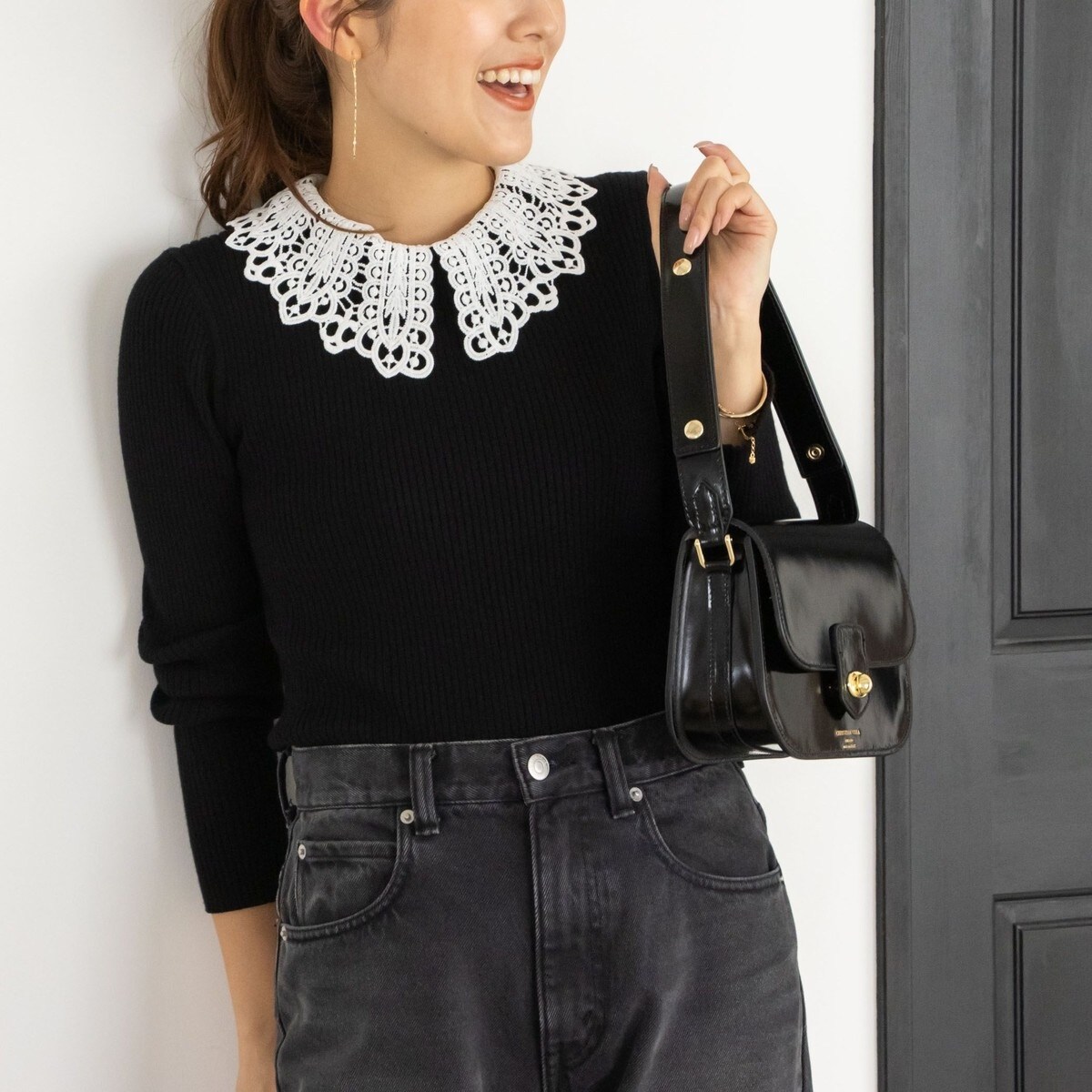 手洗い可能》レース襟付きプルオーバーニット | ノーリーズ(NOLLEY'S
