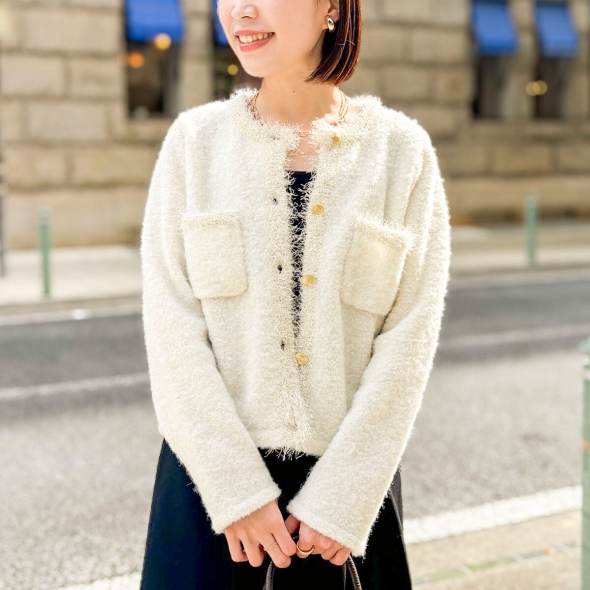 手洗い可能》ラメフワフワジャケット 24AW | ノーリーズ(NOLLEY'S