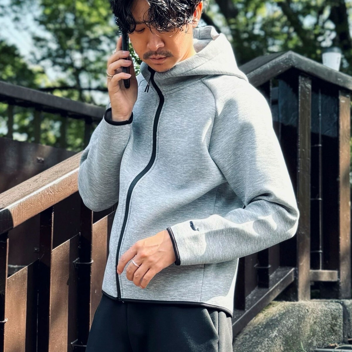 クジラ刺繍 ダンボールニット ジップパーカー | ノーリーズ(NOLLEY'S