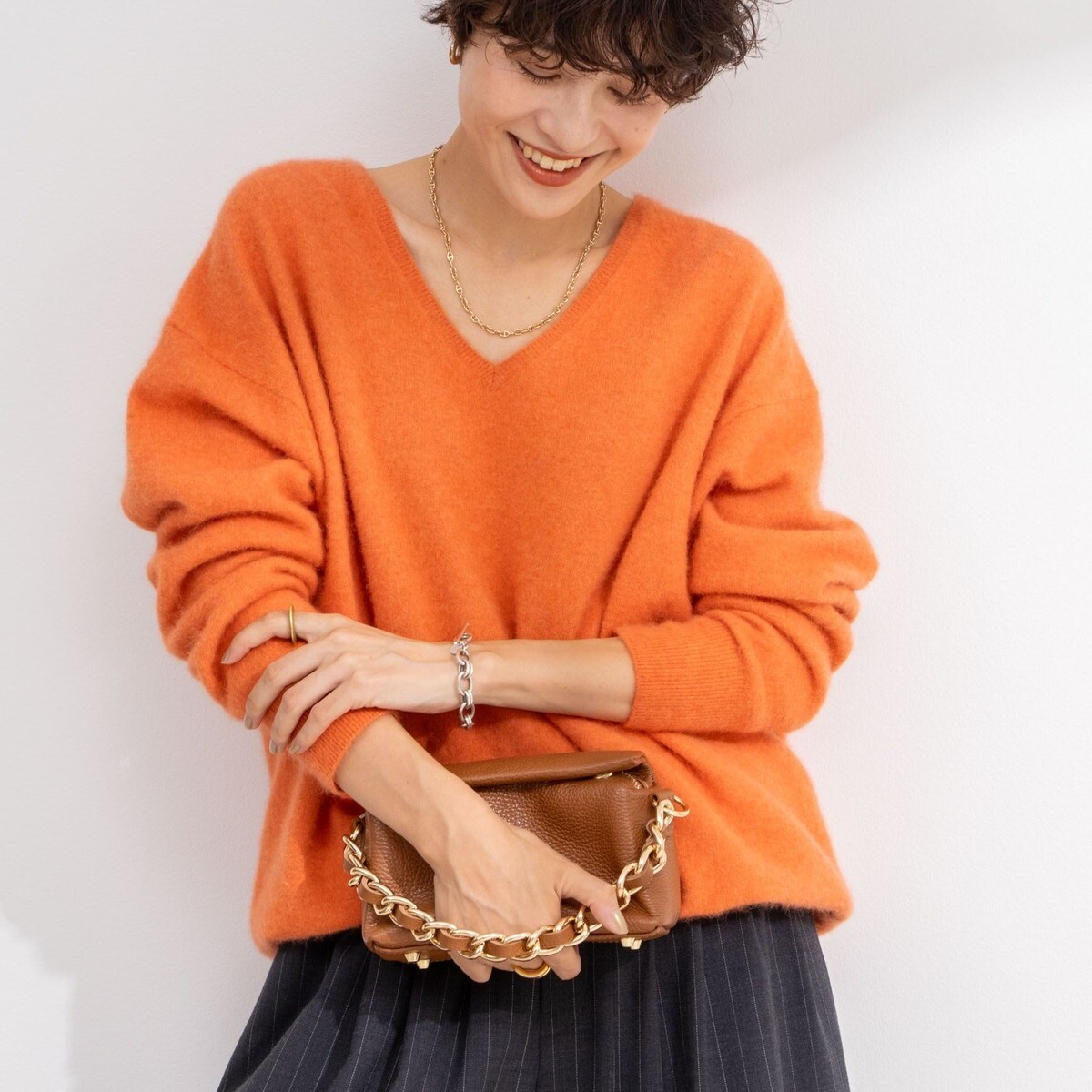 かぐれ 24AW ユニセックス コットンカシミヤスムースニットプル