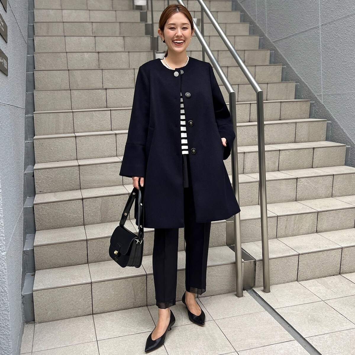 カシミヤ混ビジューブローチ付きコート | ノーリーズ(NOLLEY'S