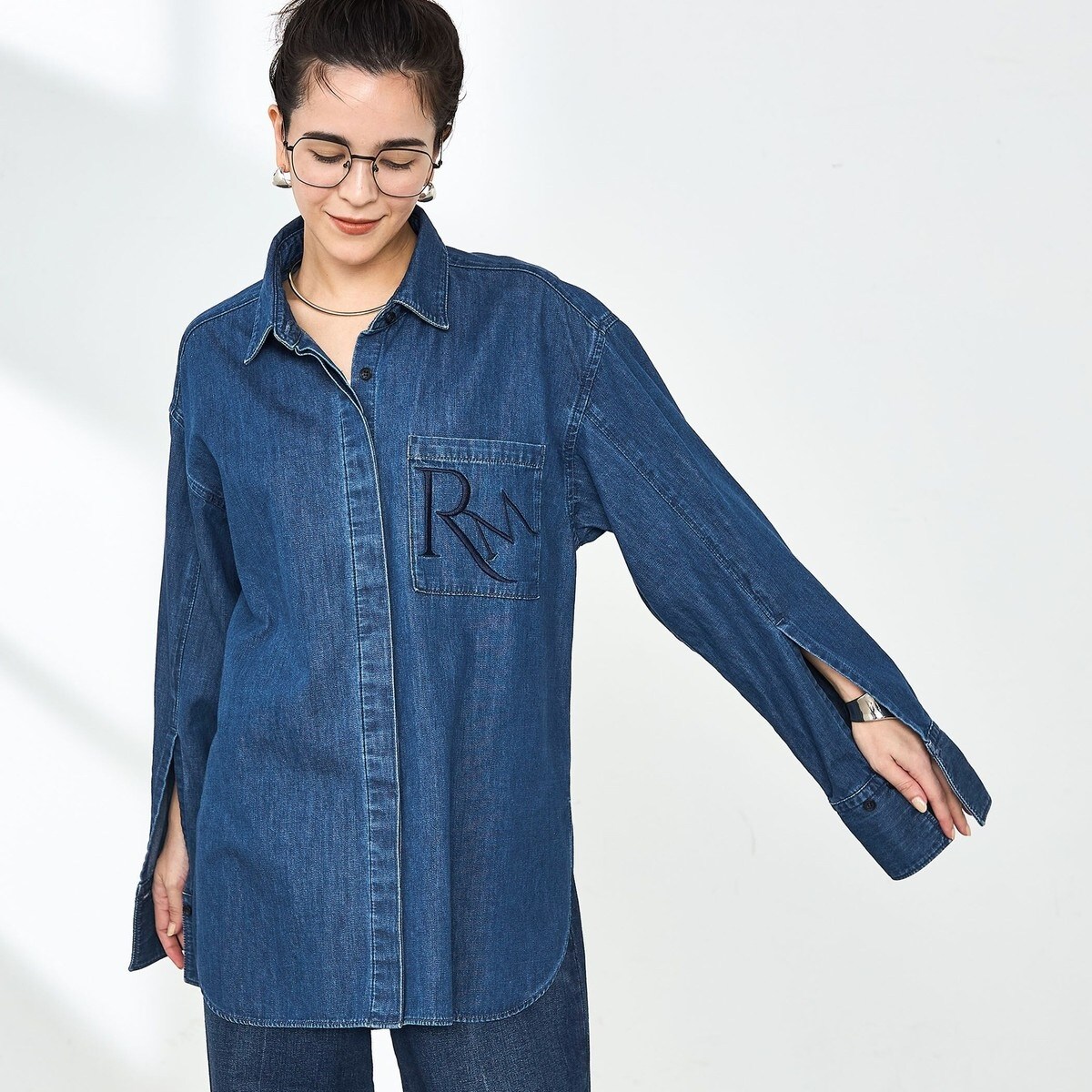 RM denim】刺繍入りビッグデニムシャツ | ノーリーズ(NOLLEY'S