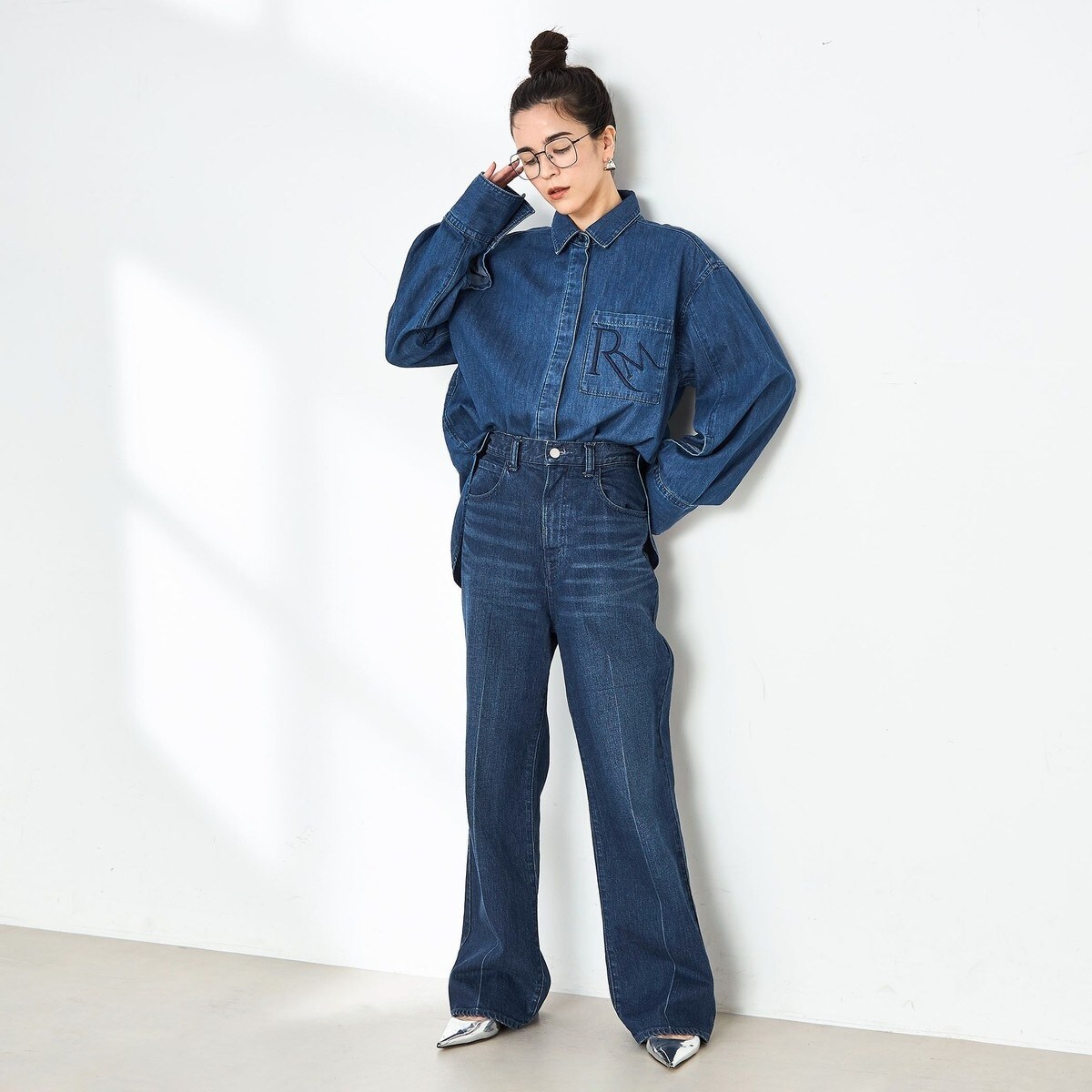 RM denim】刺繍入りビッグデニムシャツ | ノーリーズ(NOLLEY'S
