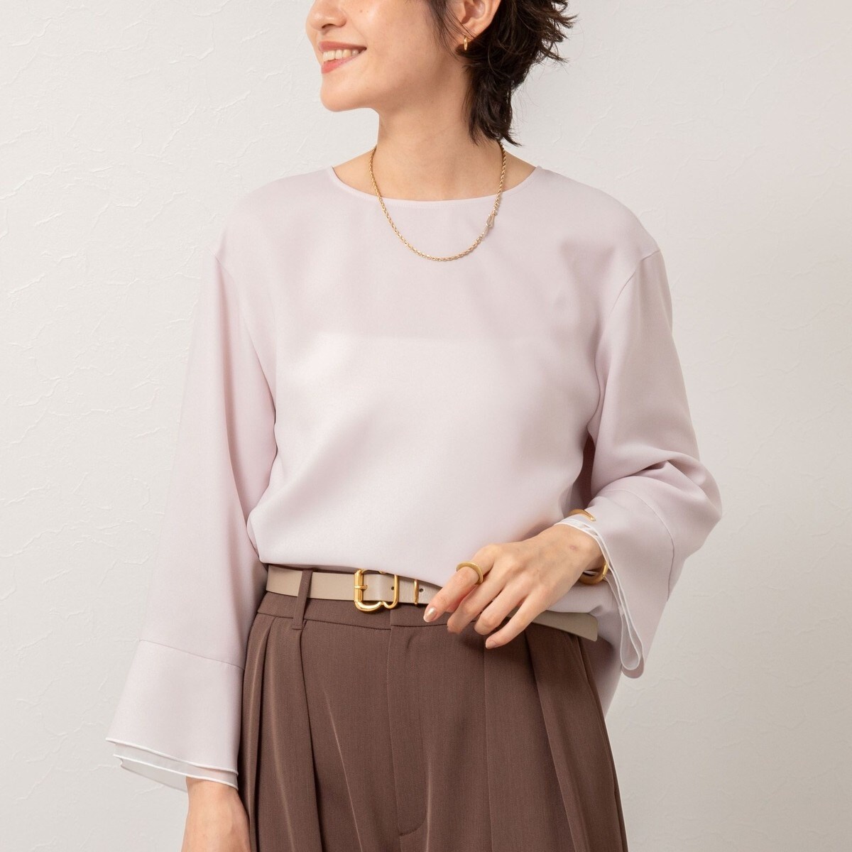 NOLLEY'S｜ジョーゼットバックフレアブラウス | Rakuten Fashion