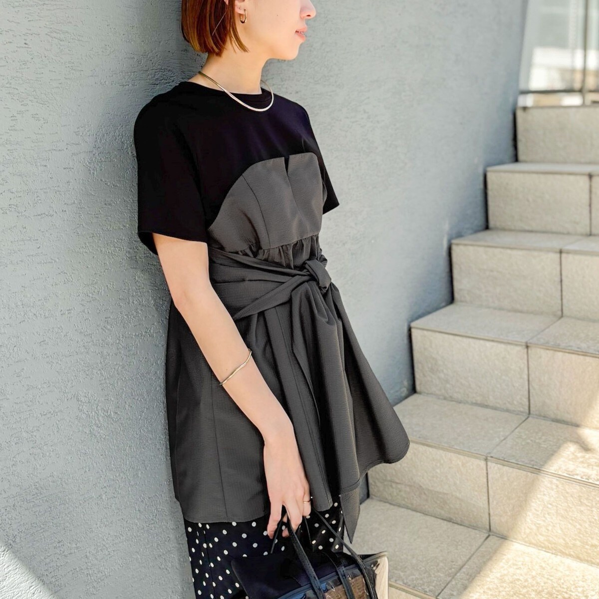 追加】◇【WEB先行発売】ビスチェ風コンビTシャツ | ノーリーズ