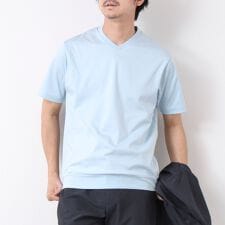 ノーリーズ(NOLLEY'S)の《ビジカジ対応》シルケットスムース Vネック ドレスTシャツ 25SS