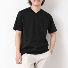 ノーリーズ(NOLLEY'S)の《ビジカジ対応》シルケットスムース Vネック ドレスTシャツ 25SS