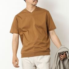 ノーリーズ(NOLLEY'S)の《ビジカジ対応》シルケットスムース Vネック ドレスTシャツ 25SS