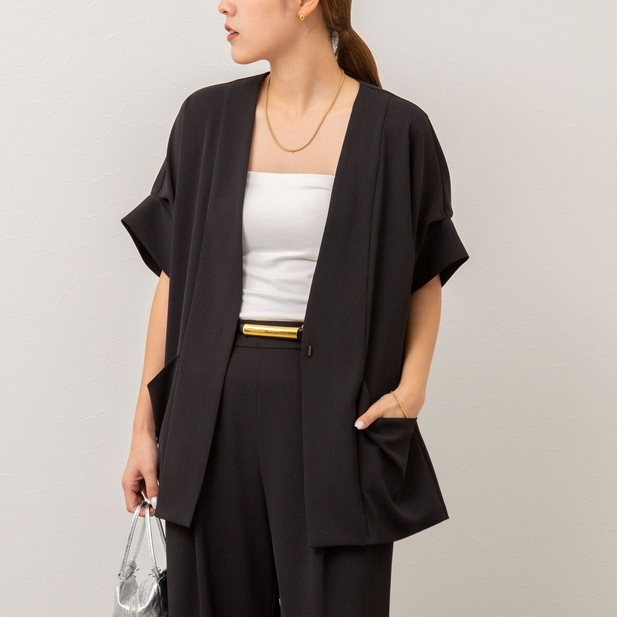 ノーリーズ ウォッシャブルツイル フレンチジャケット セットアップ対応》ウォッシャブルツイルフレンチジャケット