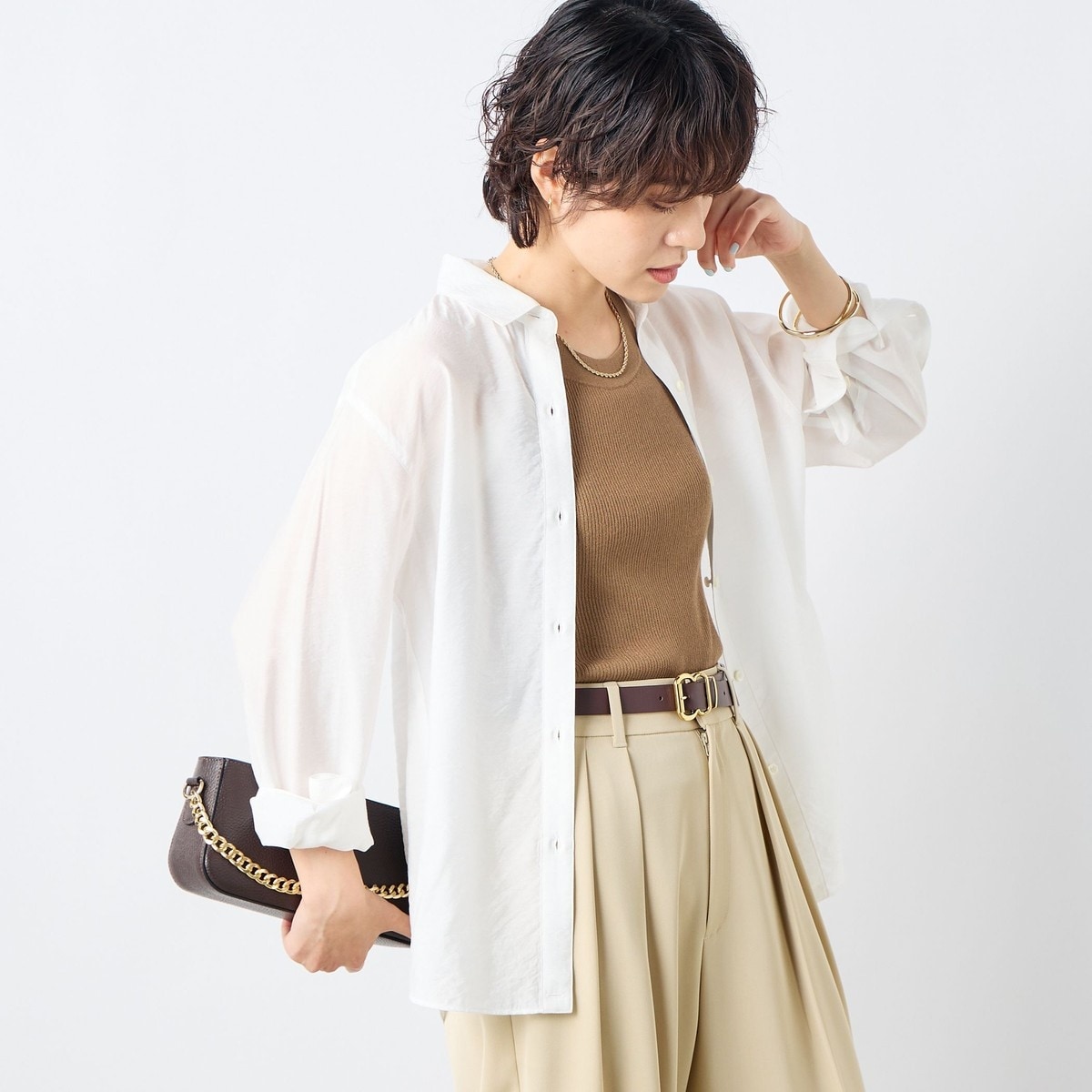 MACKINTOSH PHILOSOPHY ブラウス シャツ サテンシャーリング