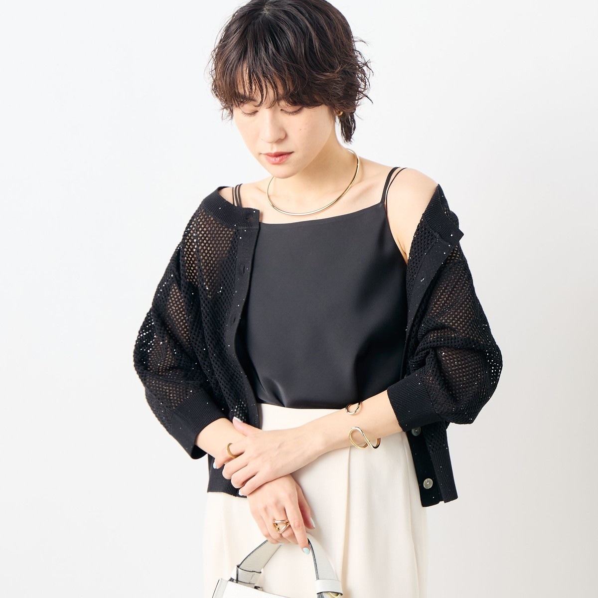 24AW ノーリーズ　ドレスアップロングキャミソール キャミソール　ブラック 24AW ノーリーズ ドレスアップロングキャミソール キャミソール
