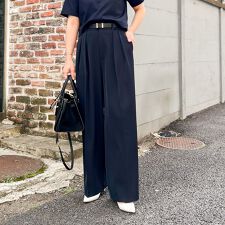 ノーリーズ(NOLLEY'S)のウォッシャブル強撚ツイルワイドパンツ