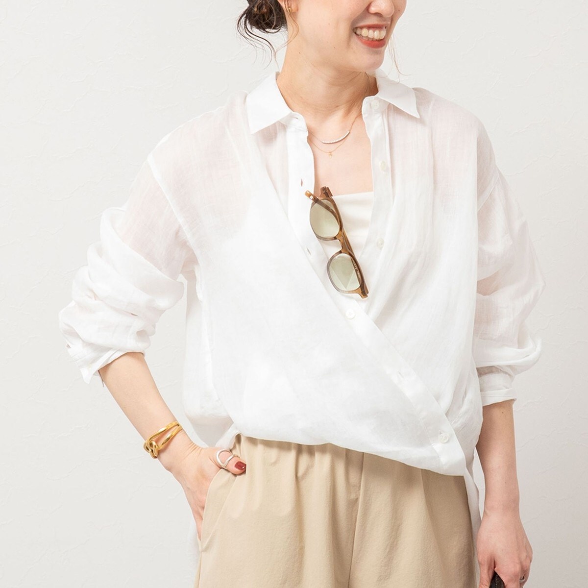 ノーリーズ 24SS リネン2WAY shortシャツ リネン100 ベージュ リネンシャツ | ノーリーズ(NOLLEY'S) | マルイウェブチャネル
