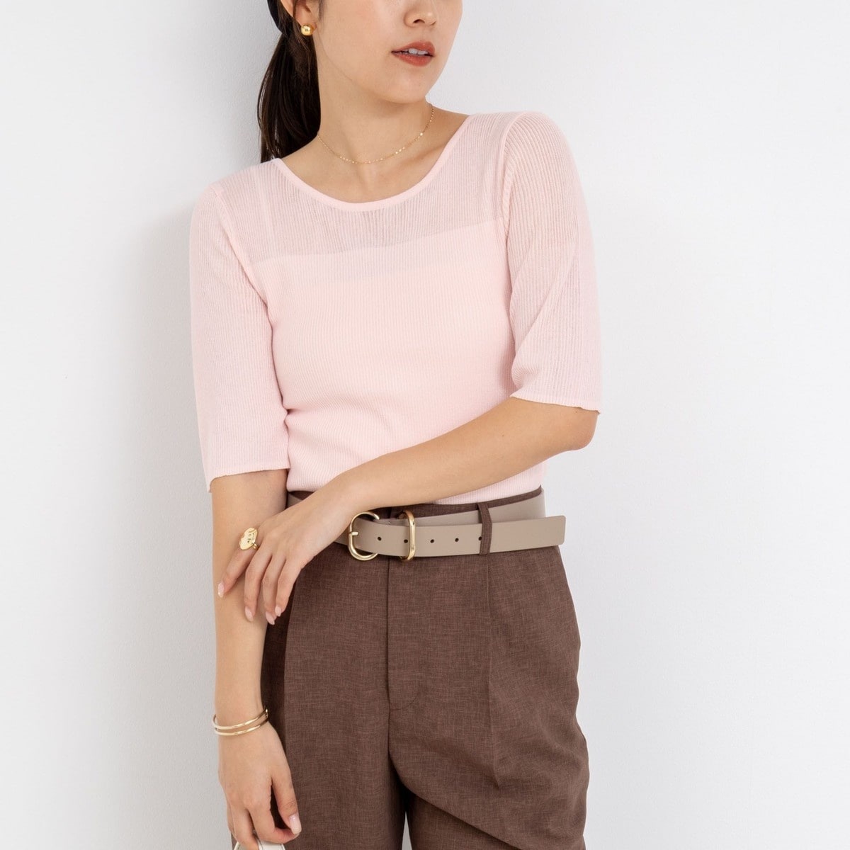◇【WEB限定】《手洗い可能》モヘアポリエステル片畦プル